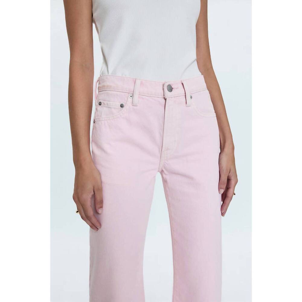 NEW PISTOLA lexi mid rise bowed leg jeans in blush - Picture 5 of 5